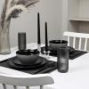 imageStone Lain Dua 16Piece Dinnerware Set Stoneware Borosilicate Glass WhiteBlack