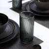 imageStone Lain Dua 16Piece Dinnerware Set Stoneware Borosilicate Glass WhiteBlack