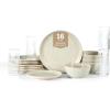 imageStone Lain Dua 16Piece Dinnerware Set Stoneware Borosilicate Glass WhiteWhite