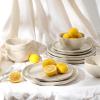 imageStone Lain Mirella 32Piece Dinnerware Set Stoneware Borosilicate Glass BeigeBeige