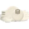 imageStone Lain Mirella 32Piece Dinnerware Set Stoneware Borosilicate Glass BeigeBeige