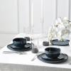 imageStone Lain Mirella 32Piece Dinnerware Set Stoneware Borosilicate Glass BeigeBlue