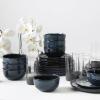 imageStone Lain Mirella 32Piece Dinnerware Set Stoneware Borosilicate Glass BeigeBlue