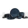 imageStone Lain Mirella 32Piece Dinnerware Set Stoneware Borosilicate Glass BeigeBlue