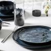 imageStone Lain Mirella 32Piece Dinnerware Set Stoneware Borosilicate Glass BeigeBlue