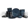 imageStone Lain Mirella 32Piece Dinnerware Set Stoneware Borosilicate Glass BeigeBlue