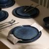 imageStone Lain Mirella 32Piece Dinnerware Set Stoneware Borosilicate Glass BeigeBlue