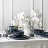 imageStone Lain Mirella 32Piece Dinnerware Set Stoneware Borosilicate Glass BeigeBlue
