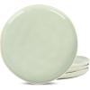 imageStone Lain Mirella 32Piece Dinnerware Set Stoneware Borosilicate Glass BeigeLight Green