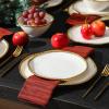 imageChristian Siriano Akoya Porcelain Dinnerware Set 12Piece  Dish Set for 4 Plates and Bowls Set White and GoldWhite