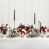 imageChristian Siriano Solene Stoneware Dinnerware 12Piece Plates and Bowls Set Dish Set for 4 Black with Gold Rim Glossy Finish Hand Wash OnlyBlack and White and Gold