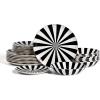 imageChristian Siriano Solene Stoneware Dinnerware 12Piece Plates and Bowls Set Dish Set for 4 Black with Gold Rim Glossy Finish Hand Wash OnlyBlack and White and Gold
