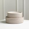 imageStone Lain Haven Modern Stoneware 4 Piece Bowls Sets Dish Set for 4 Reactive Glaze Sandy WhiteBeige