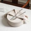 imageStone Lain Haven Modern Stoneware 4 Piece Bowls Sets Dish Set for 4 Reactive Glaze Sandy WhiteBeige