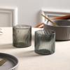 imageStone Lain Haven Modern Stoneware 4 Piece Bowls Sets Dish Set for 4 Reactive Glaze Sandy WhiteGray
