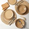 imageEarth ampamp Clay Celeste 12Piece Dinnerware Stoneware Plates and Bowls Includes Dinner and Salad Plates Cereal Bowls Dishwasher and Microwave Safe Dish Set for 4 Ivory WhiteBeige  White