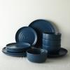 imageEarth ampamp Clay Ion 12Piece Dinnerware Set Stoneware BlueBlue