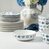 imageStone Lain Fiore 24Piece Dinnerware Set New Bone China BlueBlue