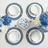 imageStone Lain Fiore 24Piece Dinnerware Set New Bone China BlueBlue