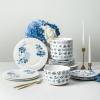 imageStone Lain Fiore 24Piece Dinnerware Set New Bone China BlueBlue
