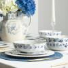 imageStone Lain Fiore 24Piece Dinnerware Set New Bone China BlueBlue