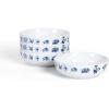 imageStone Lain Fiore 24Piece Dinnerware Set New Bone China BlueBlue