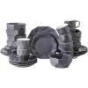 imageStone  Lain Jamie Porcelain 16Piece Geometric Dinnerware Set GreyGray