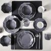 imageStone  Lain Jamie Porcelain 16Piece Geometric Dinnerware Set GreyGray