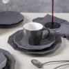 imageStone  Lain Jamie Porcelain 16Piece Geometric Dinnerware Set GreyGray