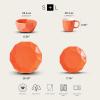 imageStone  Lain Jamie Porcelain 16Piece Geometric Dinnerware Set GreyOrange