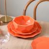 imageStone  Lain Jamie Porcelain 16Piece Geometric Dinnerware Set GreyOrange