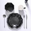 imageStone  Lain Jamie Porcelain 16Piece Geometric Dinnerware Set Black