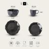 imageStone  Lain Jamie Porcelain 16Piece Geometric Dinnerware Set Black