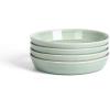 imageStone Lain Claire 12Piece Dinnerware Set Stoneware Plates and Bowls Set Dishwasher and Microwave Safe Dish Set for 4 GreenGreen