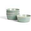 imageStone Lain Claire 12Piece Dinnerware Set Stoneware Plates and Bowls Set Dishwasher and Microwave Safe Dish Set for 4 GreenGreen
