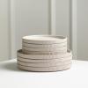 image:imageStone Lain Haven Modern Stoneware 4 Piece Bowls Sets Dish Set for 4 Reactive Glaze GreyBeige