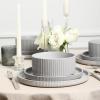 image:imageStone Lain Haven Modern Stoneware 4 Piece Bowls Sets Dish Set for 4 Reactive Glaze GreyGray
