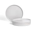 image:imageStone Lain Haven Modern Stoneware 4 Piece Bowls Sets Dish Set for 4 Reactive Glaze GreyGray