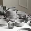 image:imageStone Lain Haven Modern Stoneware 4 Piece Bowls Sets Dish Set for 4 Reactive Glaze GreyGray