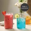 image:imageStone Lain Celina Drinking Glasses Set of 8  4 Tall 169 oz amp 4 Short 12 oz Clear Borosilicate Glassware  Modern Everyday Tumbler Set