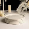 image:imageStone Lain Claire 8Piece Dinner Plate Set Stoneware Plates Dishwasher and Microwave Safe Dish Set for 8 White