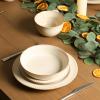image:imageStone Lain Comet 12Piece Dinnerware Set Stoneware Plates and Bowls Set Dishwasher and Microwave Safe Dish Set for 4 CreamCream