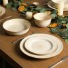 image:imageStone Lain Comet 12Piece Dinnerware Set Stoneware Plates and Bowls Set Dishwasher and Microwave Safe Dish Set for 4 CreamCream