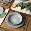 image:imageStone Lain Comet 12Piece Dinnerware Set Stoneware Plates and Bowls Set Dishwasher and Microwave Safe Dish Set for 4 CreamGray