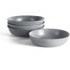 image:imageStone Lain Comet 12Piece Dinnerware Set Stoneware Plates and Bowls Set Dishwasher and Microwave Safe Dish Set for 4 CreamGray