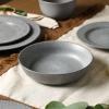 image:imageStone Lain Comet 12Piece Dinnerware Set Stoneware Plates and Bowls Set Dishwasher and Microwave Safe Dish Set for 4 CreamGray