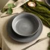 image:imageStone Lain Comet 12Piece Dinnerware Set Stoneware Plates and Bowls Set Dishwasher and Microwave Safe Dish Set for 4 CreamGray