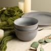 image:imageStone Lain Comet 12Piece Dinnerware Set Stoneware Plates and Bowls Set Dishwasher and Microwave Safe Dish Set for 4 CreamGray
