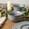 image:imageStone Lain Comet 12Piece Dinnerware Set Stoneware Plates and Bowls Set Dishwasher and Microwave Safe Dish Set for 4 CreamGray