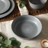 image:imageStone Lain Comet 12Piece Dinnerware Set Stoneware Plates and Bowls Set Dishwasher and Microwave Safe Dish Set for 4 CreamGray